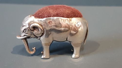 Edwardian Silver Elephant Pin Cushion