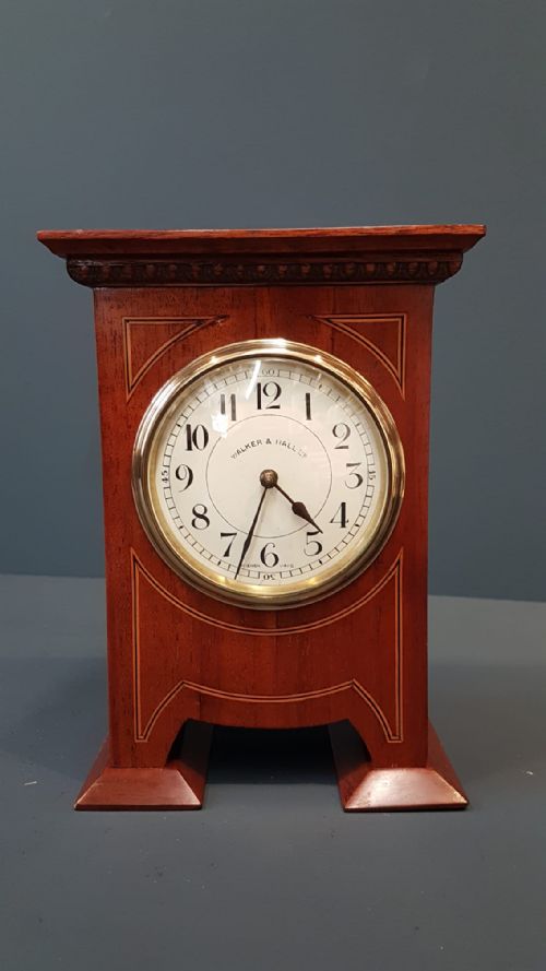 Edwardian Mantel Clock with Egg and Dart Cornice