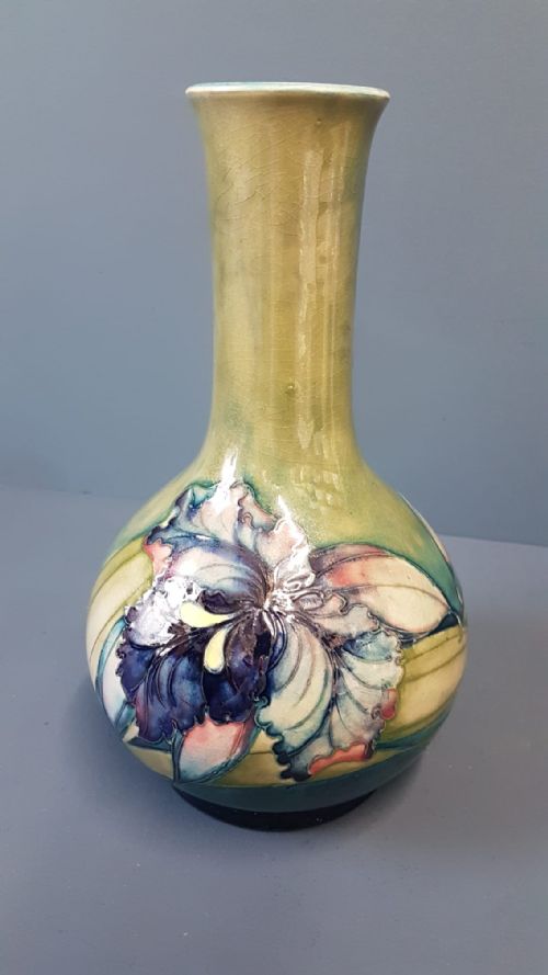 Large Early Moorcroft Slipper Orchid Vase