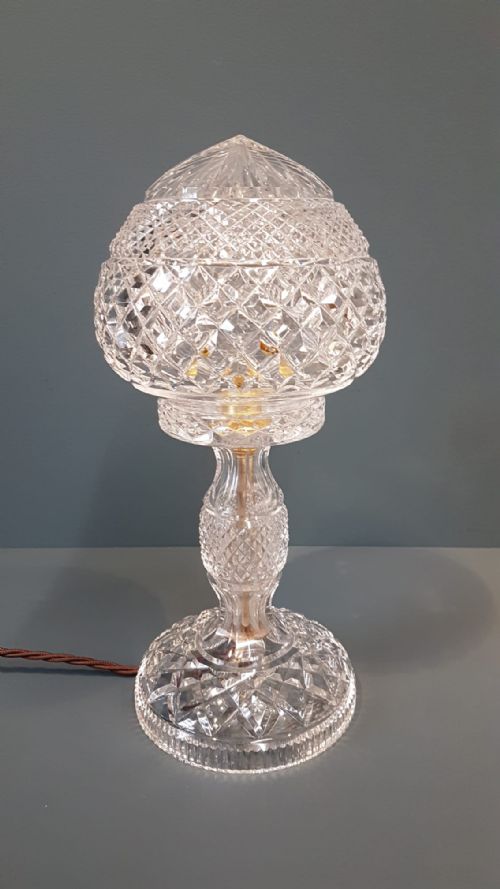 Superb Edwardian Cut Crystal Table Lamp