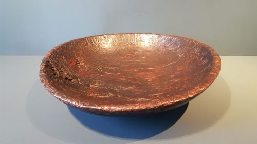 Large Georgian Turned Oak Root Bowl