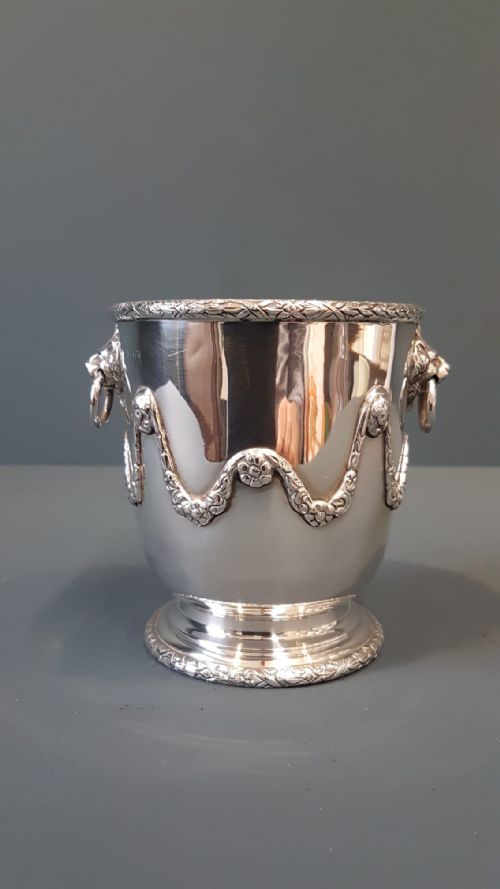 Edwardian Silver Bottle Holder or Planter