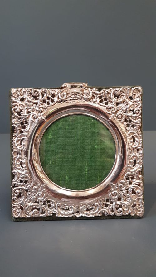 Edwardian Embossed Silver Photo Frame