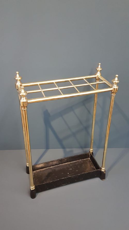 Victorian Brass and Cast Iron Stick Stand