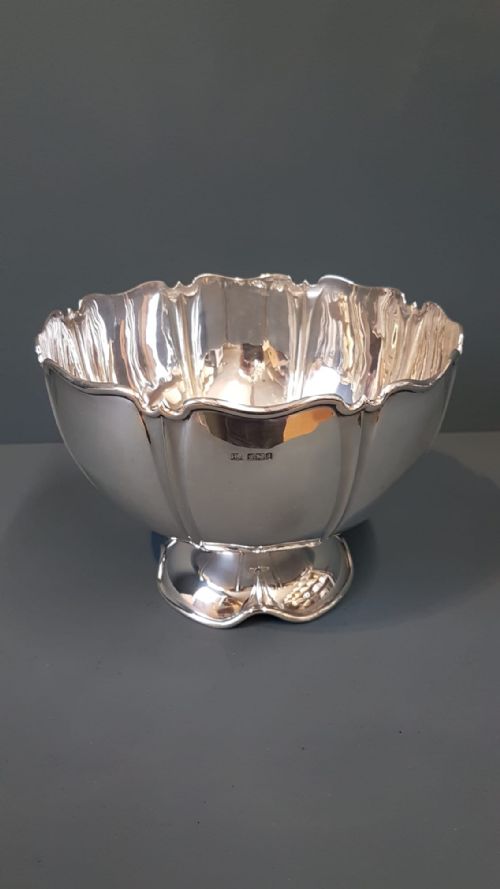 Large Edwardian Solid Silver Bowl
