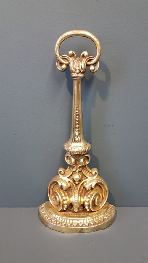 Victorian Cast Brass Door Stop by Tonks