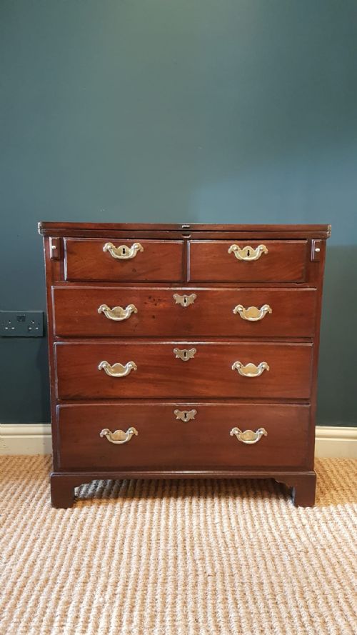 Small George II Red Walnut Bachelors Chest