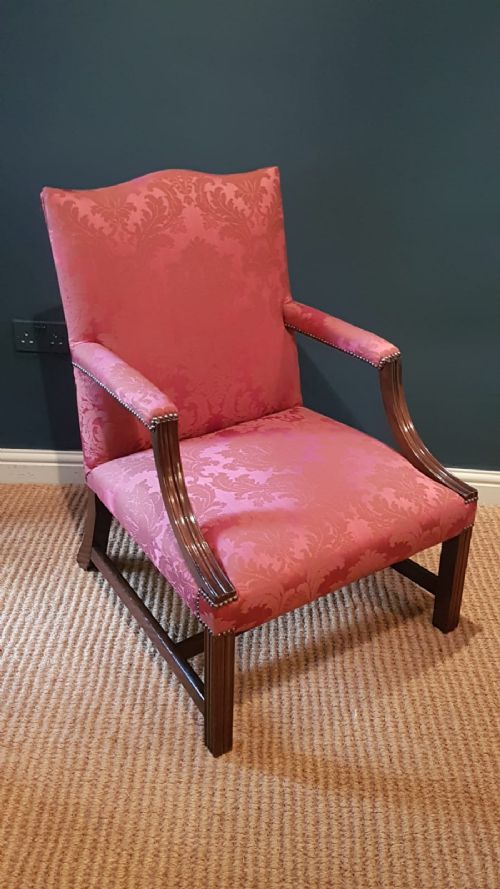 George III Mahogany Gainsborough Chair