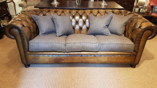 Superb 1930'S Leather Chesterfield Sofa