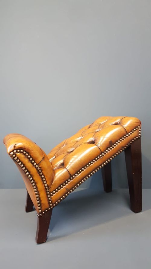 1930'S Leather Foot Stool