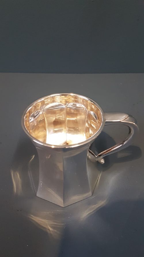 George V Silver Octagonal Mug