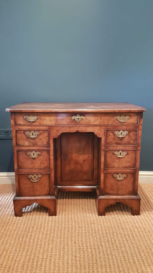 George II Walnut Kneehole Desk