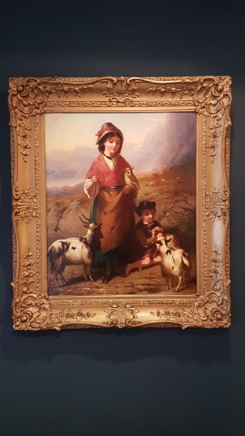 Oil on Canvas by Chester Wilson 'The Goat Herder's Daughter'