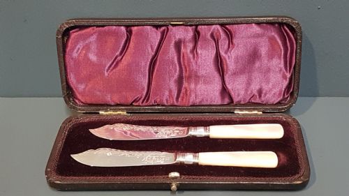 Pair of Edwardian Silver Butter Knives
