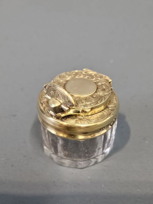 William IV Silver Gilt Travelling Ink Well