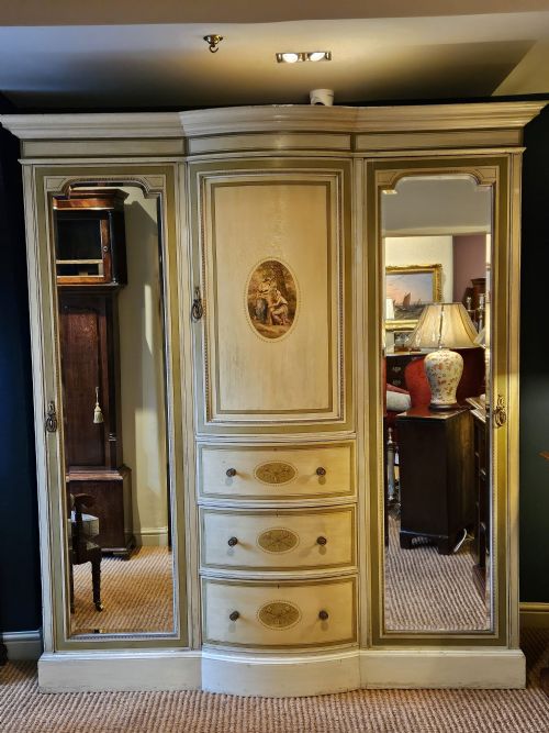 Superb Edwardian Robe with Original Painted and Gilded Finish