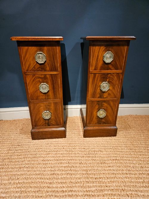 Pair of Early Victorian Narrow Chests