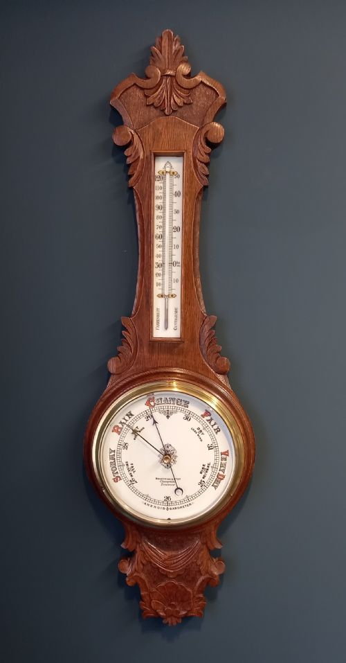 Mid Victorian Benetfink of London Banjo Barometer