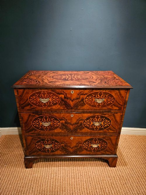 Superb Victorian Marquetry Walnut Chest of Drawers