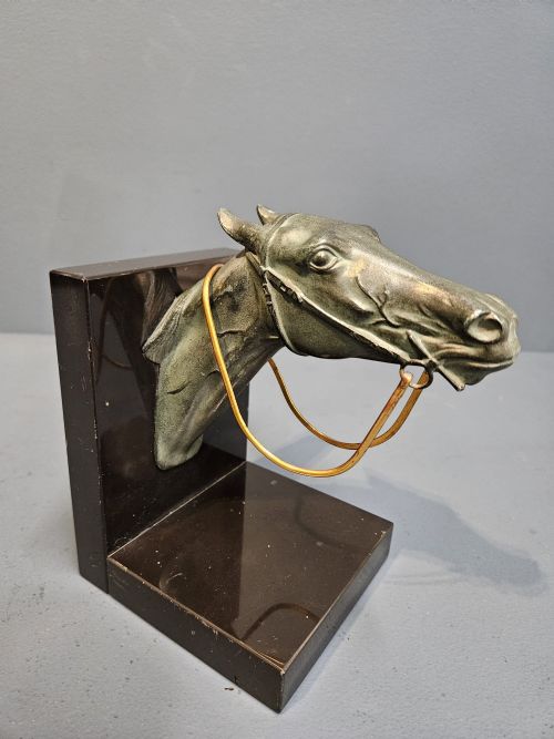 1930'S Bronze Race Horse Bookend