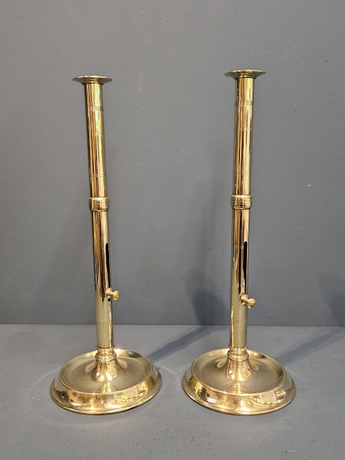 Pair of Tall George III Candlesticks