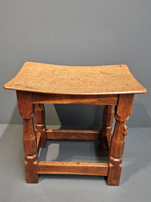 Early Mouseman Dished Top Table
