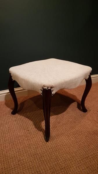 Victorian Rosewood Cabriole Leg Stool