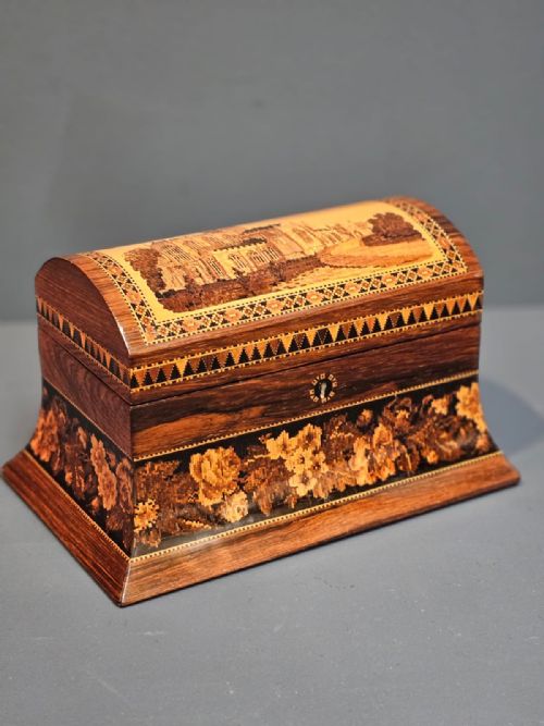 Victorian Tunbridge Ware Letter Casket