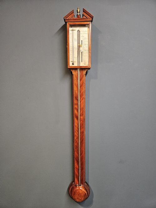 George III Mahogany Stick Barometer