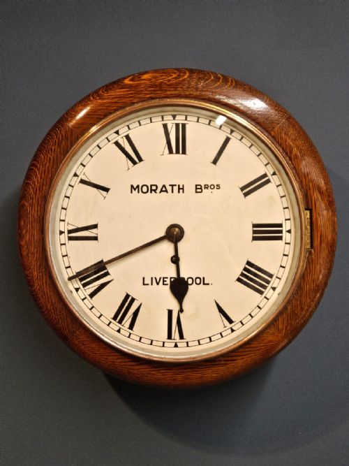 Victorian Oak Fusee Dial Clock
