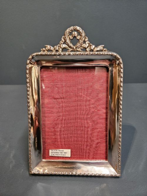 Edwardian Silver Photo Frame with Crest
