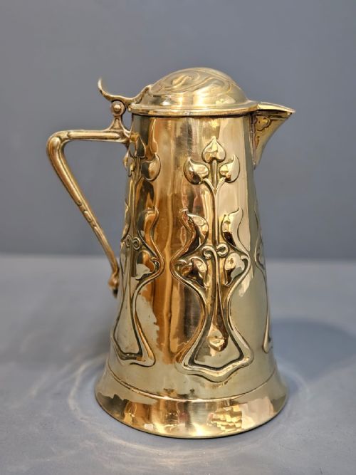 Art Nouveau Brass Jug