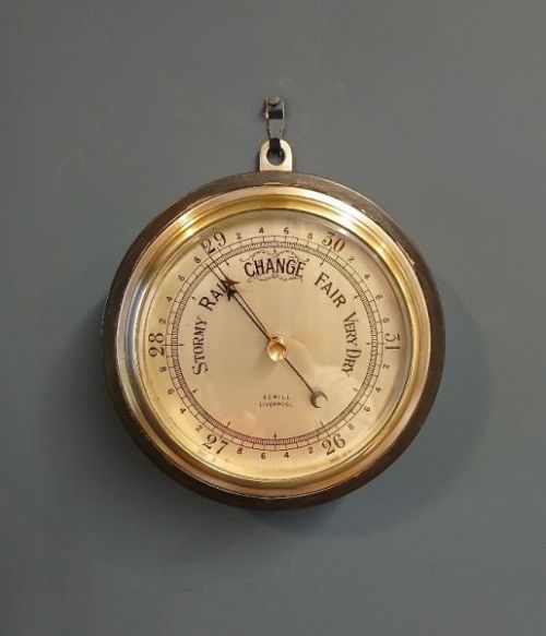 Victorian Steel Cased Fisherman's Marine Barometer