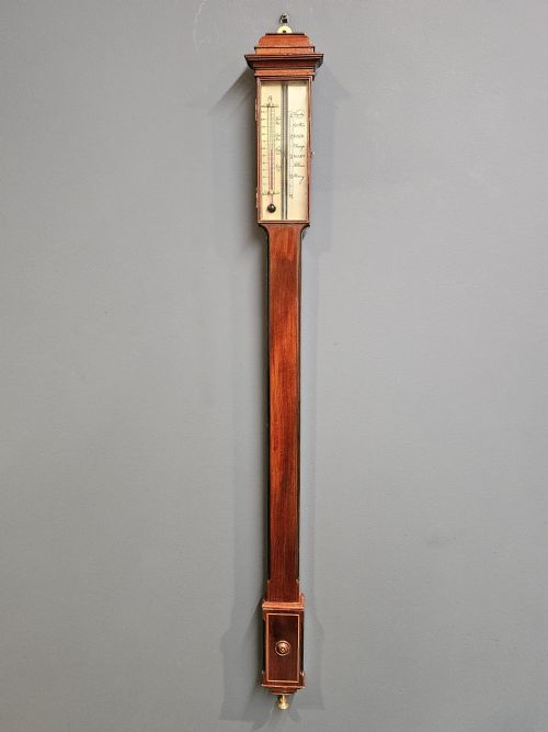 Late Victorian Mahogany Stick Barometer