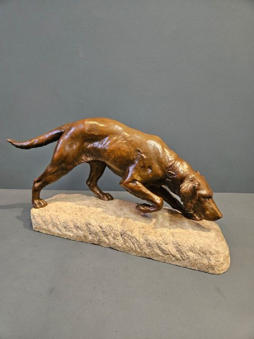 Bronze of a Pointer by Georges Gardet