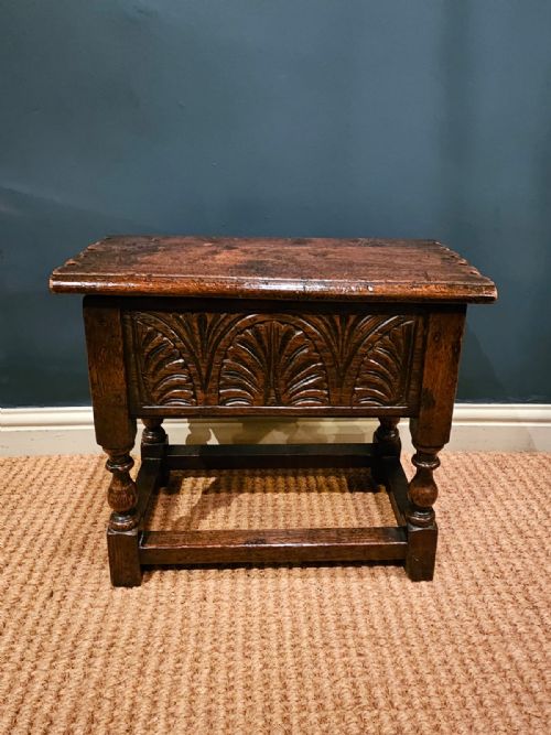 George III Oak Box Stool