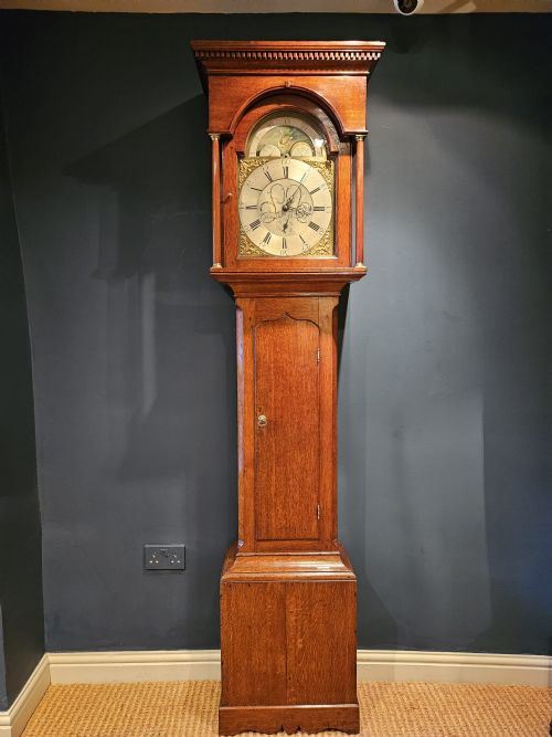 GEORGE III OAK CARLISLE LONGCASE CLOCK