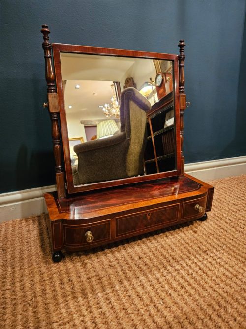 Early Victorian Mahogany Toilet Mirror
