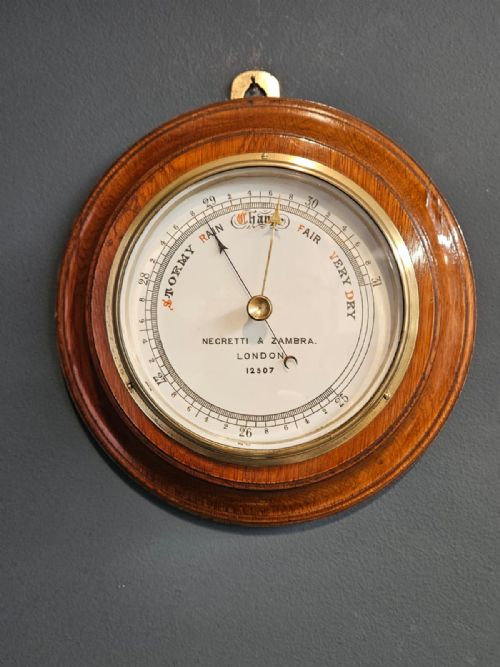 Negretti & Zambra Oak Cased Barometer