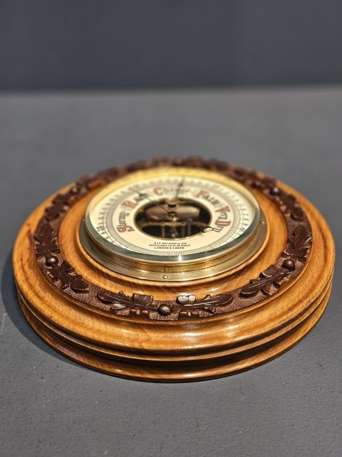 AITCHISON WALNUT CASED ANEROID BAROMETER - ADDITIONAL PHOTO 3