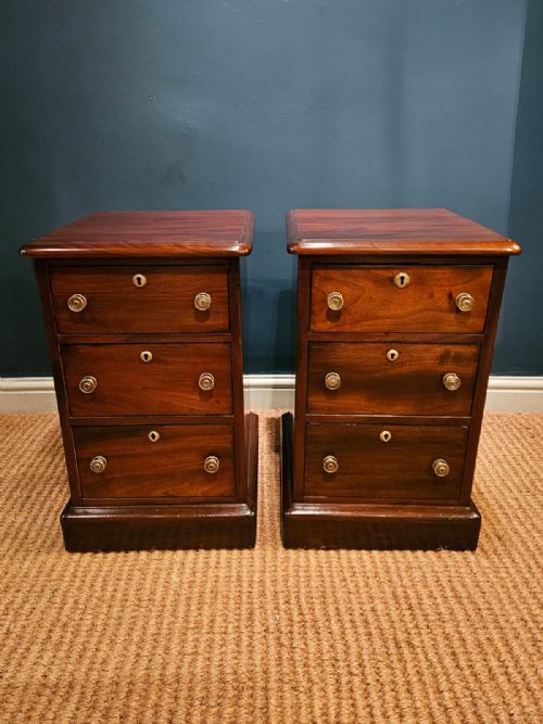 Pair of Victorian Mahogany Bedside Chests