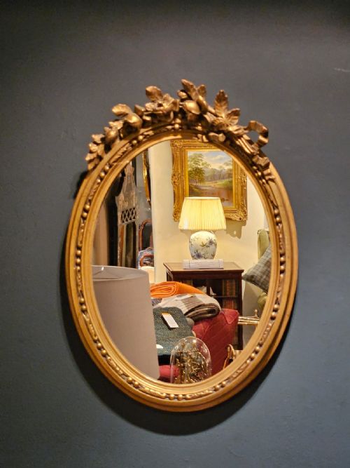 Victorian Rose Crest Gilt Mirror