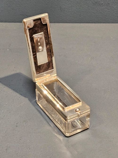 VICTORIAN SILVER TRAVELLING INKWELL - ADDITIONAL PHOTO 4