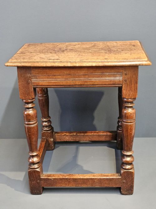Superb George II Oak Joint Stool