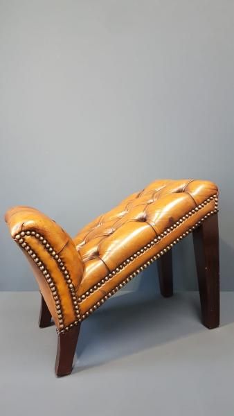 1930'S Leather Foot Stool
