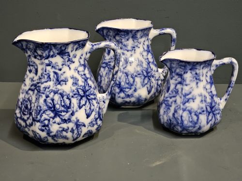 Set of 3 Victorian Losol Ware Jugs