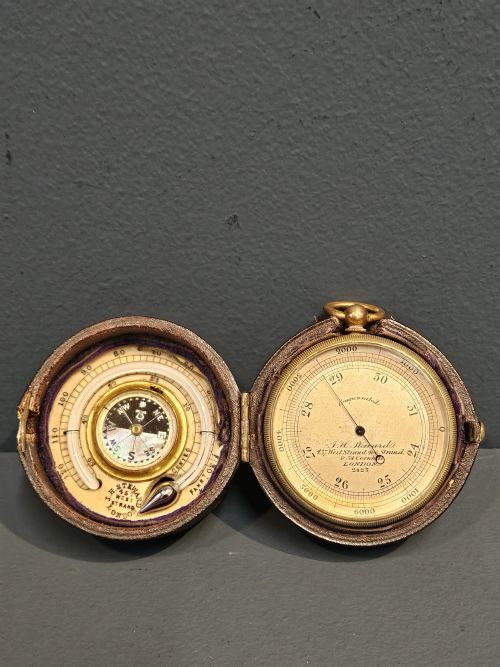 Victorian Pocket Barometer and Compass Combination