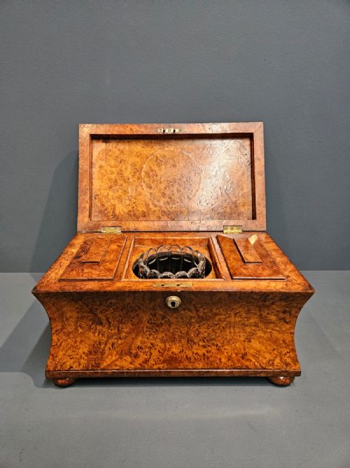 Superb Regency Pollard Oak Tea Caddy