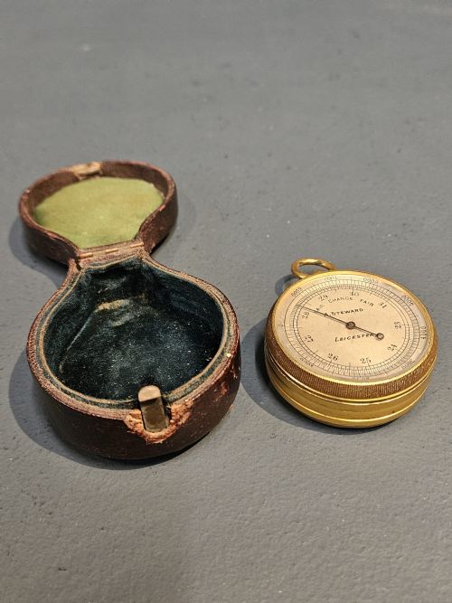 Victorian Pocket Barometer by Steward of Leicester