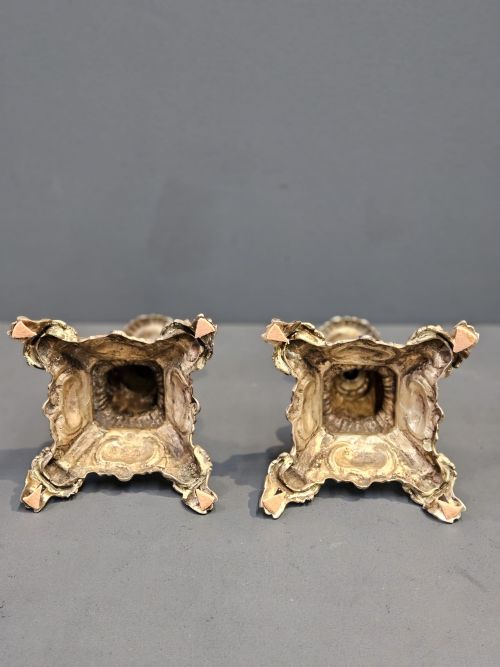 PAIR OF LARGE VICTORIAN SILVER PLATED CANDELABRA - ADDITIONAL PHOTO 4